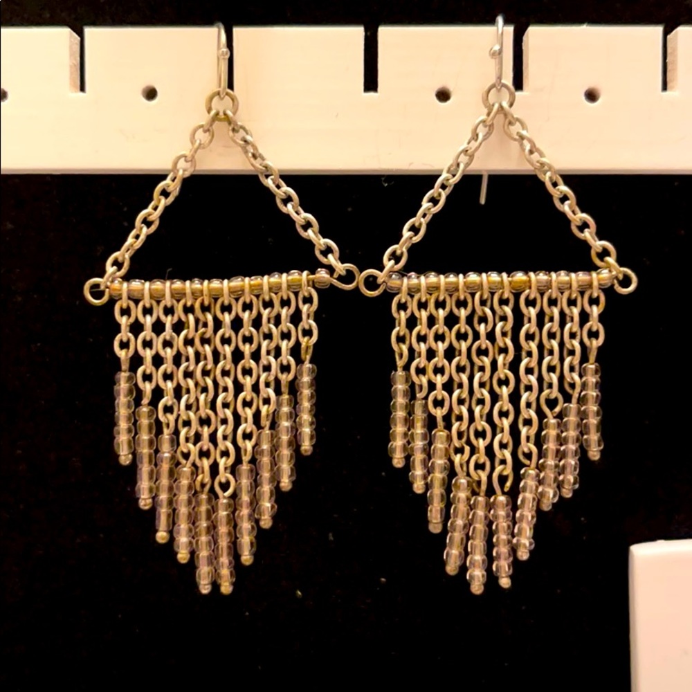 Delicate chain dangly earrings
